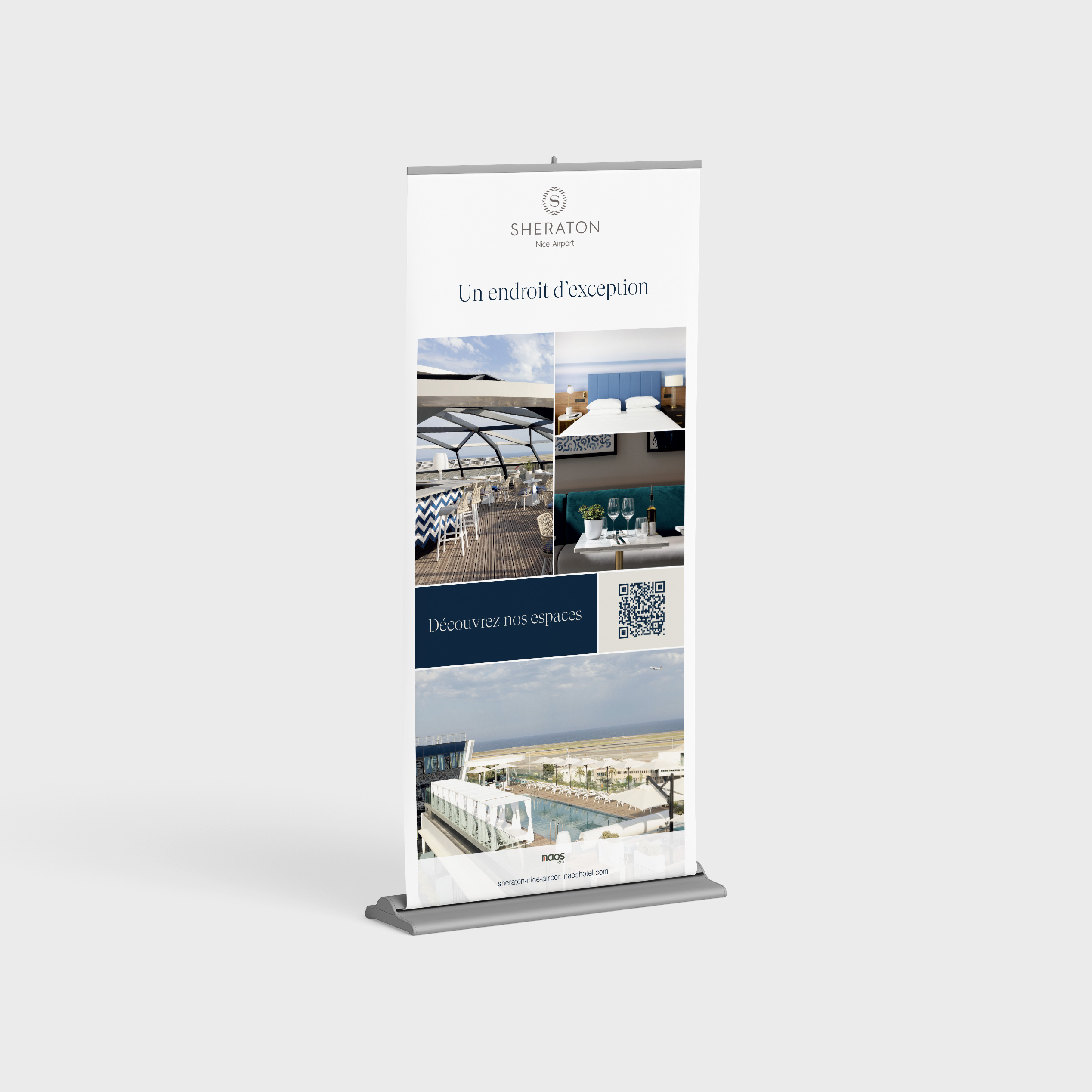 Naos Hôtel Groupe - Hôtellerie haut de gamme française - Sheraton Nice - Supports de communication - PLV