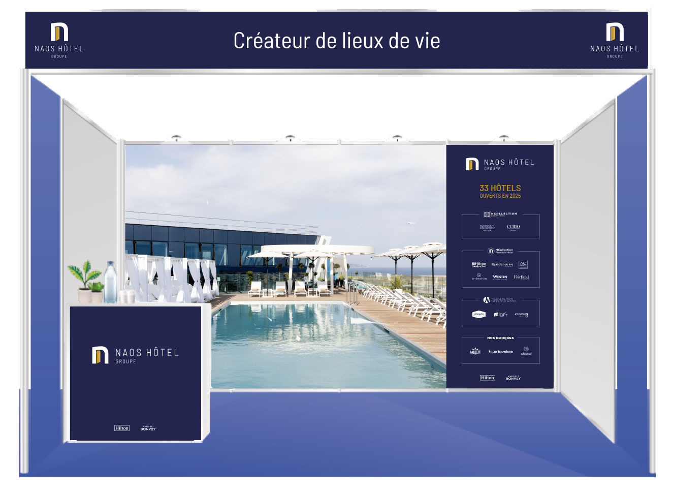 Naos Hôtel Groupe - Hôtellerie haut de gamme française - Supports de communication - PLV