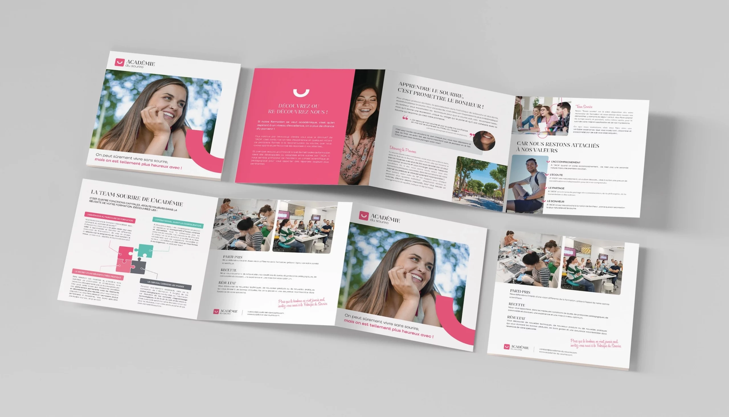 Académie du Sourire, Supports de communication, Plaquette commerciale