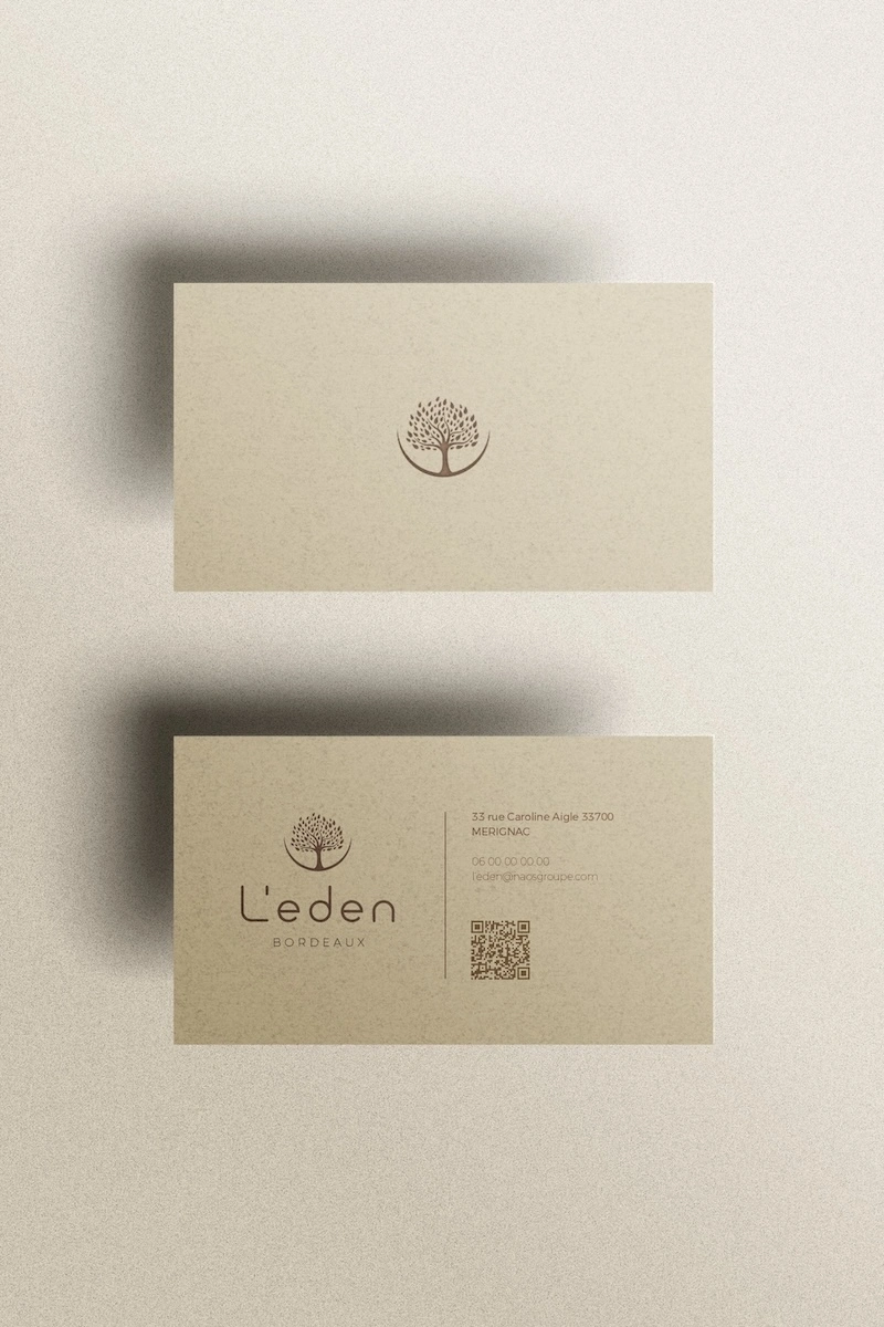 Restaurant l'eden, Sheraton Bordeaux, Aéroport Mérignac, Supports de communication, Cartes de visite