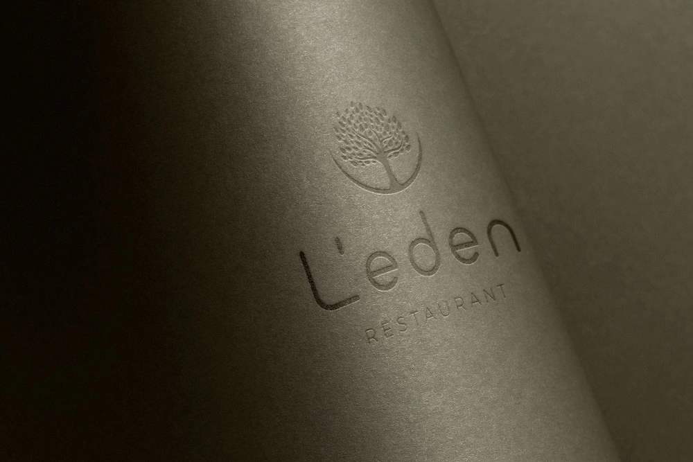 Restaurant l'eden, Sheraton Bordeaux, Aéroport Mérignac, Papeterie, Logo