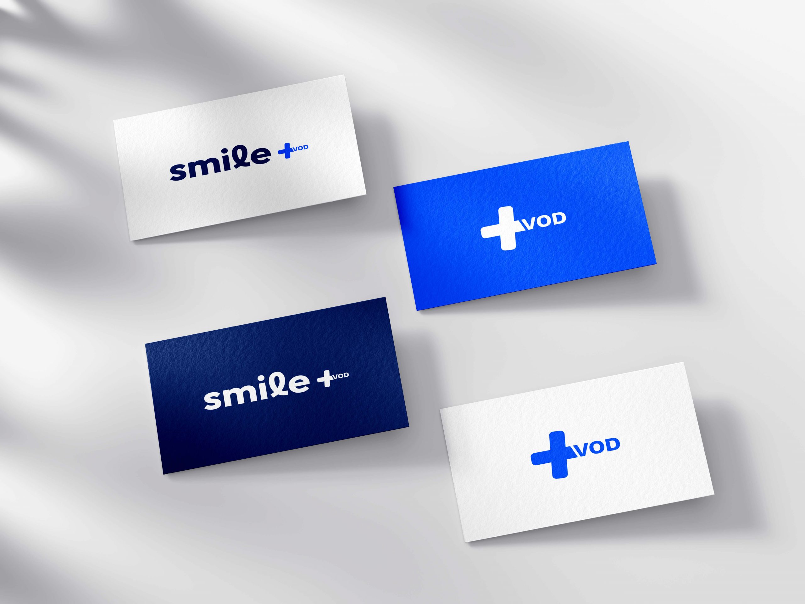 Smile+ VOD, Plateforme dentaire, Supports de communication, Cartes de visite