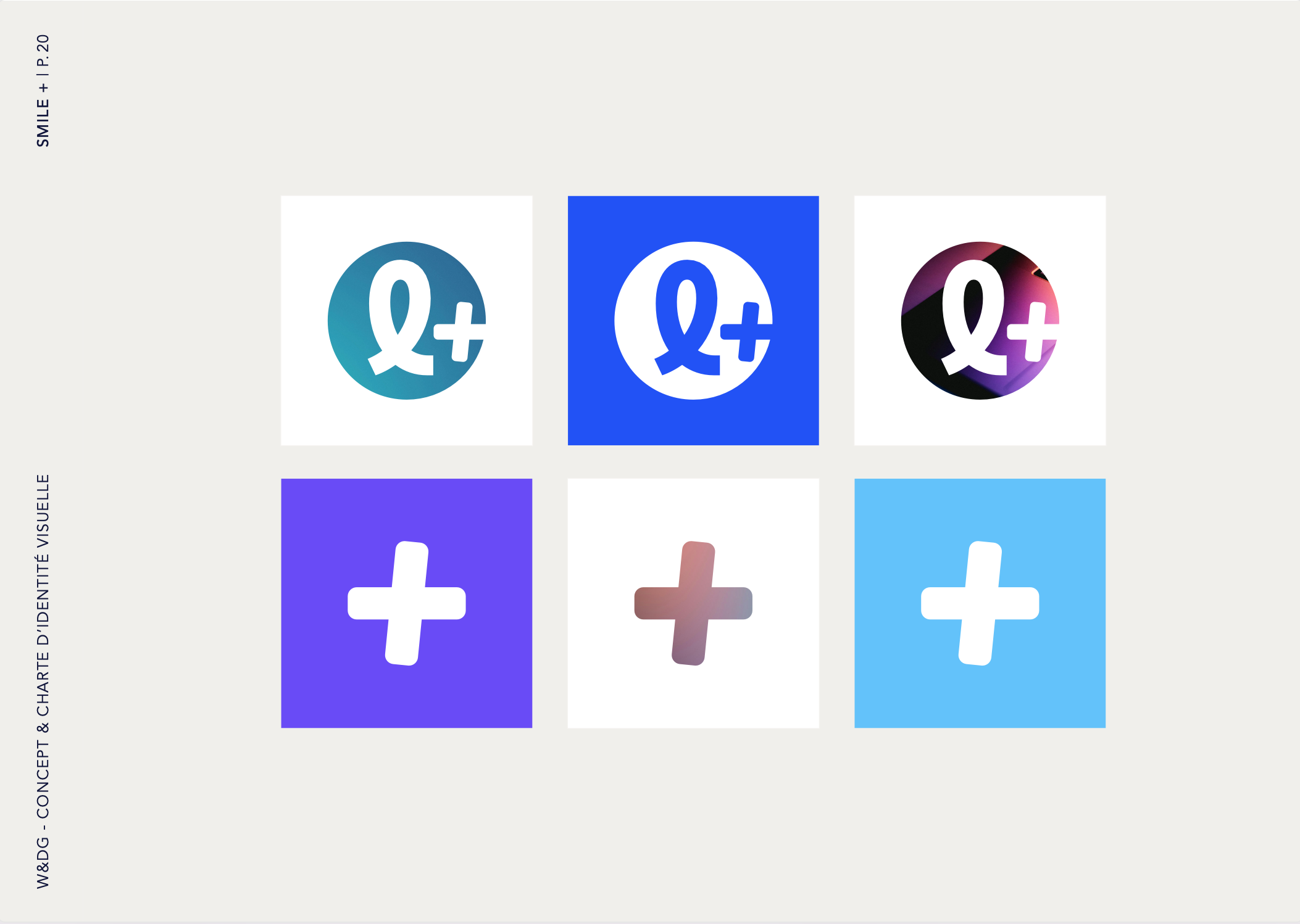 Smile+ VOD, Plateforme dentaire, Charte graphique, Applications du logo