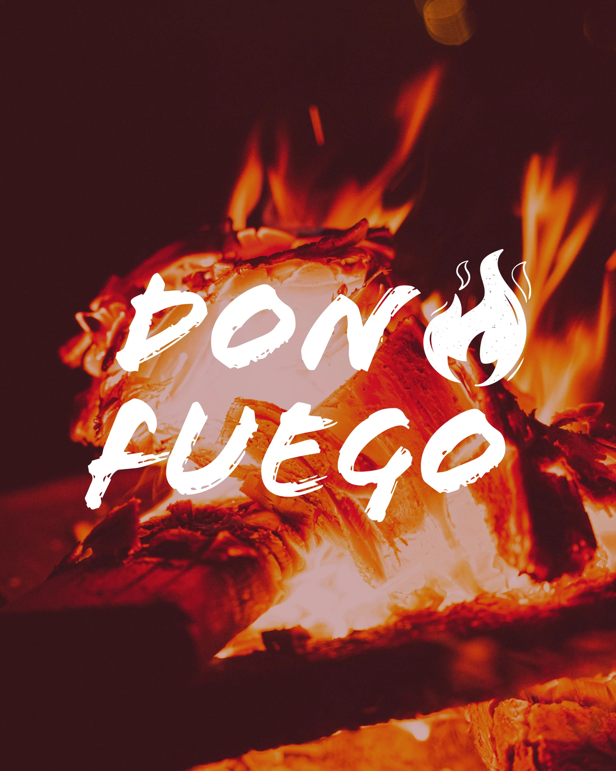 Création logo Don Fuego, restaurant cuisine feu de bois, identité visuelle restaurant