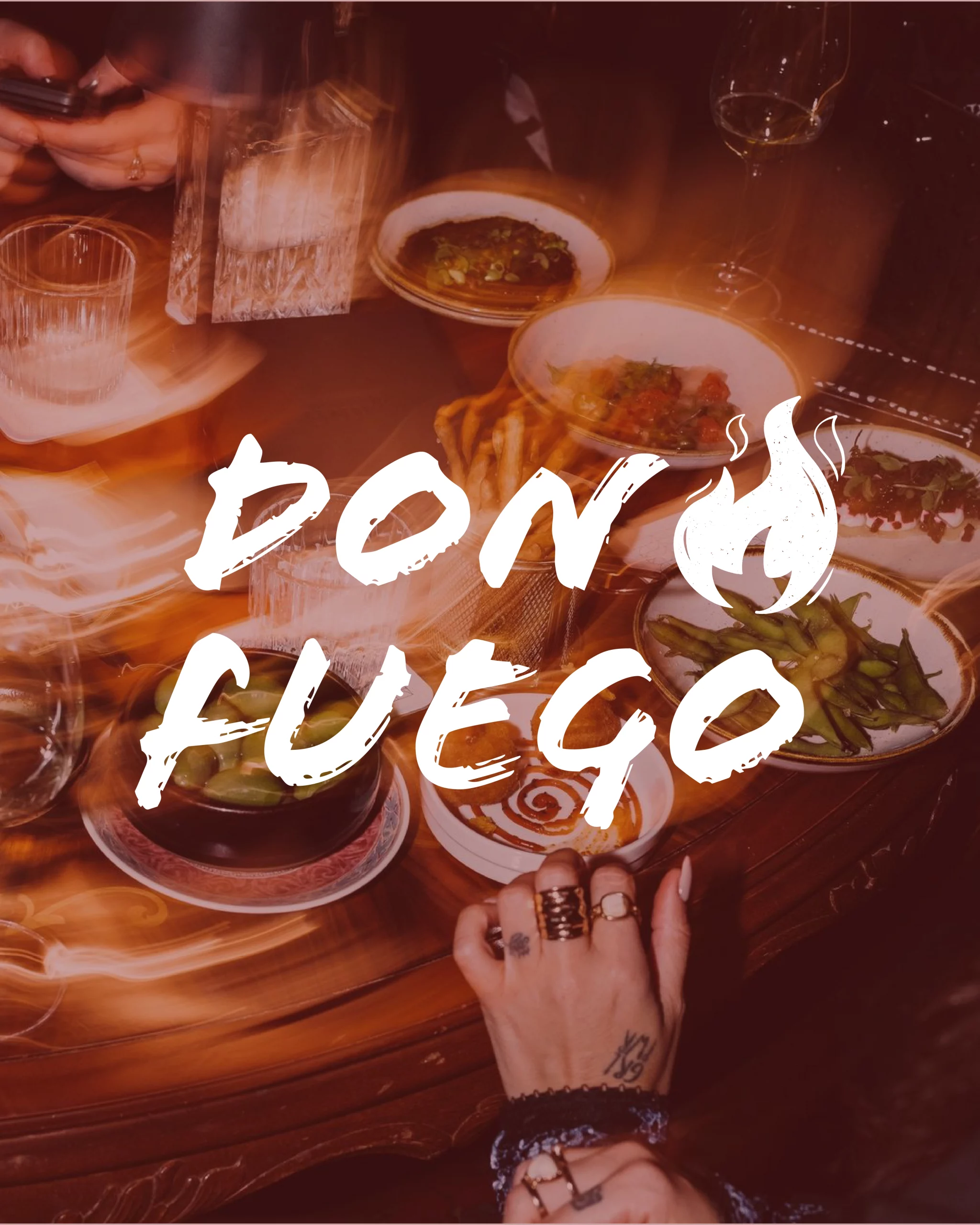 Création logo Don Fuego, restaurant cuisine feu de bois, identité visuelle restaurant